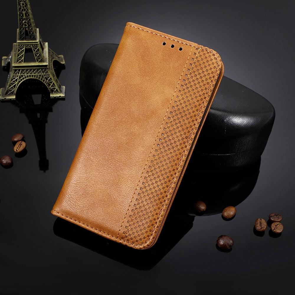 Black Leather Case for iPhone 11 12 13 14 Pro XS Max XR X 8 7 6S 6 Plus Magnet Flip Case Cover For iPhone Business Wallet Leather Case with Magnetic Flip Card Holder Kickstand Full Body Protective Anti-Drop Phone Case