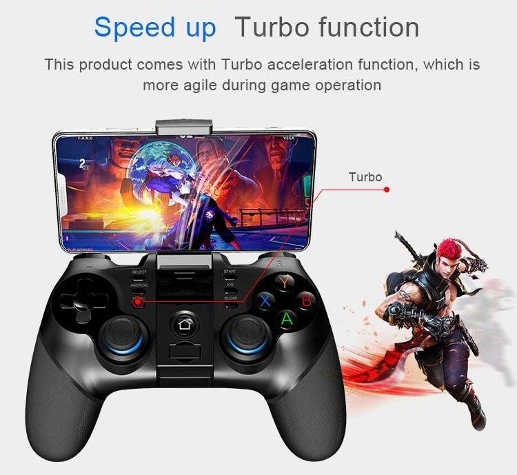 Black Portable 2.4G Wireless Bluetooth Mobile Trigger Joystick Game Console Controller Compatible With PC Laptop Tablets - STEVVEX Game - 221, all in one game controller, best quality joystick, black gamepad, bluetooth wireless gamepad, compatible with mobile phone, controller for mobile, Controller For Mobile Phone, controller for pc, game, Game Controller, Game Pad, game pad for phone, Game Pads for phone, gamepad joystick, joystick - Stevvex.com