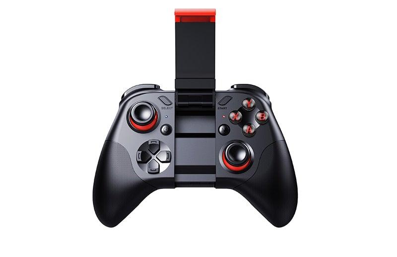 Black Solid Bluetooth Joystick Smartphone Trigger Gamepad Controller Compatible With TV PC Laptop - STEVVEX Game - 221, all in one game controller, best quality joystick, bluetooth wireless gamepad, compatible with mobile phone, controller for mobile, Controller For Mobile Phone, controller for pc, game, Game Controller, Game Pad, game pad for phone, Game Pads for mobile, Game Pads for phone, gamepad controller, gamepad joystick, joystick, joystick for games - Stevvex.com