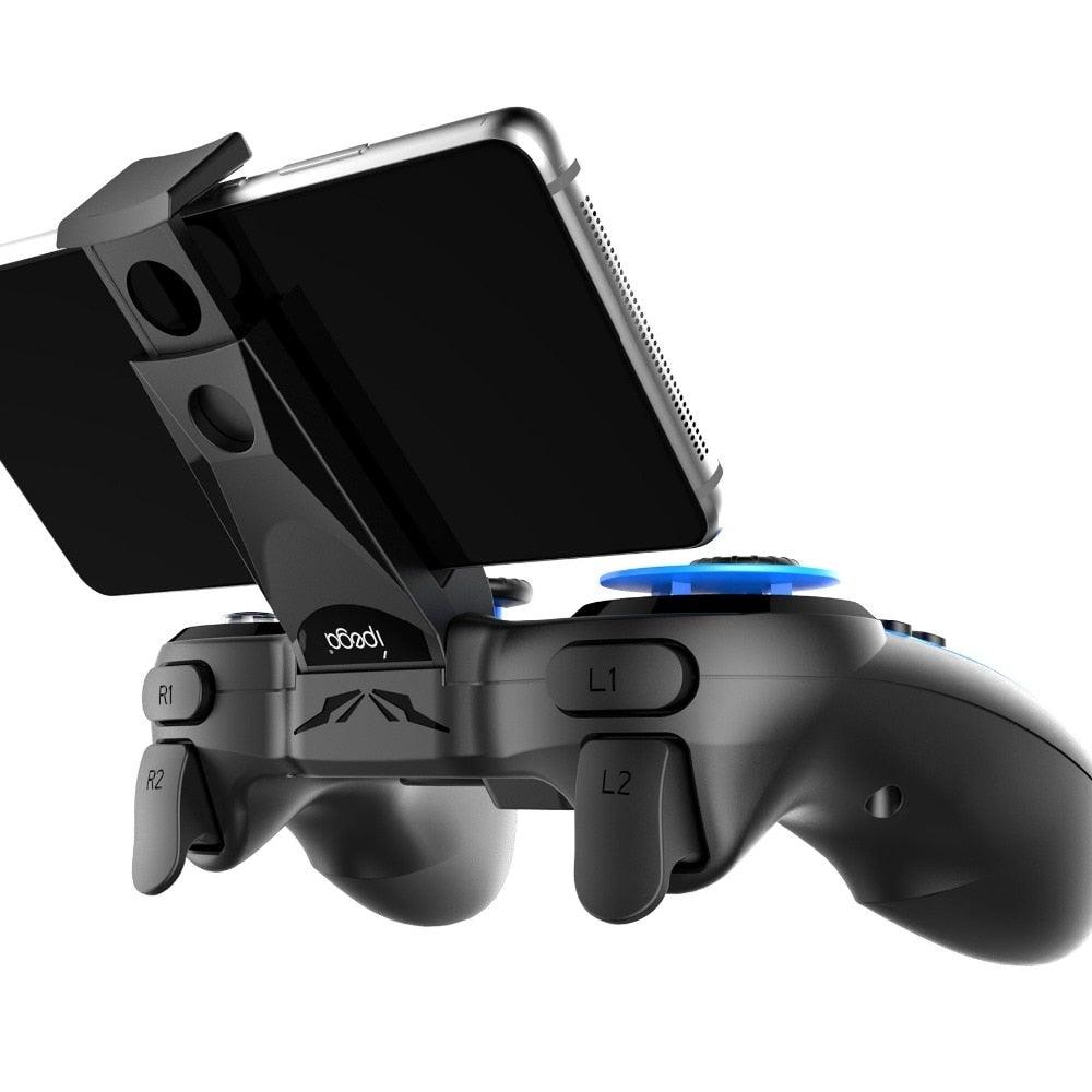 Black Solid Bluetooth Joystick Smartphone Trigger Gamepad Controller Compatible With TV PC Laptop - STEVVEX Game - 221, all in one game controller, best quality joystick, bluetooth wireless gamepad, compatible with mobile phone, controller for mobile, Controller For Mobile Phone, controller for pc, game, Game Controller, Game Pad, game pad for phone, Game Pads for mobile, Game Pads for phone, gamepad controller, gamepad joystick, joystick, joystick for games - Stevvex.com