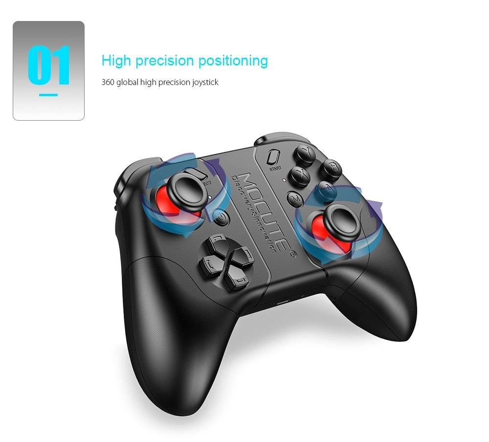 Black Solid Bluetooth Joystick Smartphone Trigger Gamepad Controller Compatible With TV PC Laptop - STEVVEX Game - 221, all in one game controller, best quality joystick, bluetooth wireless gamepad, compatible with mobile phone, controller for mobile, Controller For Mobile Phone, controller for pc, game, Game Controller, Game Pad, game pad for phone, Game Pads for mobile, Game Pads for phone, gamepad controller, gamepad joystick, joystick, joystick for games - Stevvex.com