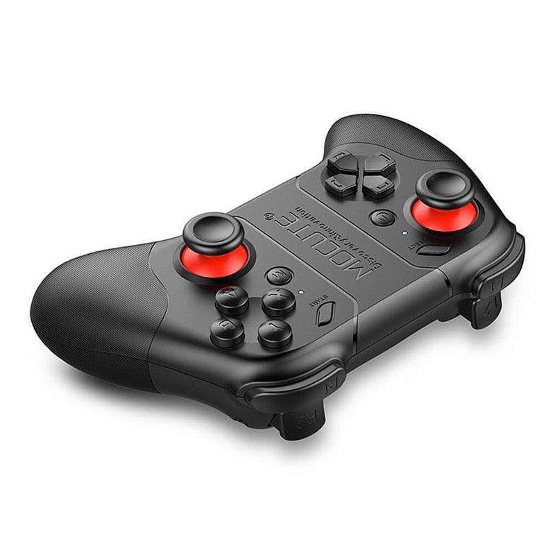 Black Solid Bluetooth Joystick Smartphone Trigger Gamepad Controller Compatible With TV PC Laptop - STEVVEX Game - 221, all in one game controller, best quality joystick, bluetooth wireless gamepad, compatible with mobile phone, controller for mobile, Controller For Mobile Phone, controller for pc, game, Game Controller, Game Pad, game pad for phone, Game Pads for mobile, Game Pads for phone, gamepad controller, gamepad joystick, joystick, joystick for games - Stevvex.com