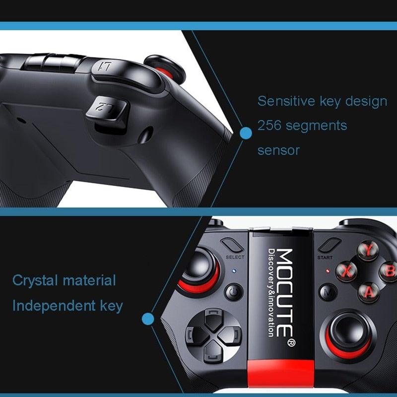 Black Solid Bluetooth Joystick Smartphone Trigger Gamepad Controller Compatible With TV PC Laptop - STEVVEX Game - 221, all in one game controller, best quality joystick, bluetooth wireless gamepad, compatible with mobile phone, controller for mobile, Controller For Mobile Phone, controller for pc, game, Game Controller, Game Pad, game pad for phone, Game Pads for mobile, Game Pads for phone, gamepad controller, gamepad joystick, joystick, joystick for games - Stevvex.com