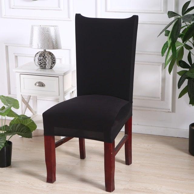 Black Spandex elastic wedding Chair Covers Anti-dirty housse de chaise office hotel chair cover seat  Chair Covers Protector Seat Case Chair Cover Seat Protector Super Fit Slipcover Stretch Removable Washable