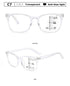 Black Square Multifocal Progressive Reading Glasses For  Men Fashion With Diopters Anti-glare Computer Reading Gaming TV Phones Transparent Glasses For Women Men