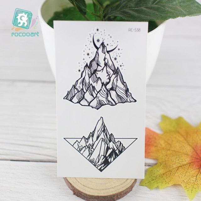 Black Temporary Waterproof Tattoo Sticker Mountains Tree Body Decoration Elegant Stylish Design - STEVVEX Beauty - 103, Arm Tattoo, Beauty, Black Tattoos, Body Tattoo, Fashion Tattoo, Girls Tattoo, Leg Tattoo, Luxury Tattoo, Men Tattoo, Modern Tatoos, Modern Tattoo, Moon Tattoo, Mountains Tattoo, Nature Tattoo, Small Tattoo, Stylish Tattoo, Tattoo, Waterproof Tattoo, Women Tattoo, Womens Tattoo - Stevvex.com