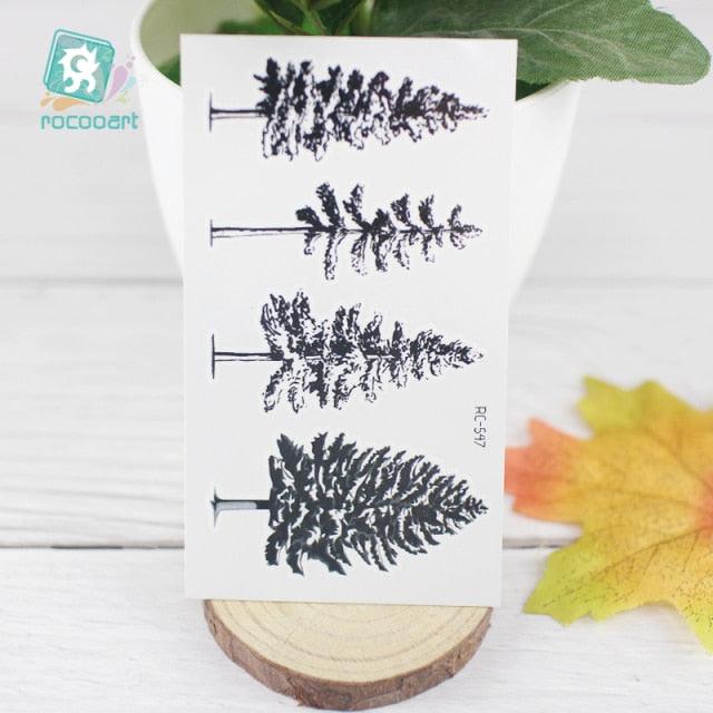 Black Temporary Waterproof Tattoo Sticker Mountains Tree Body Decoration Elegant Stylish Design - STEVVEX Beauty - 103, Arm Tattoo, Beauty, Black Tattoos, Body Tattoo, Fashion Tattoo, Girls Tattoo, Leg Tattoo, Luxury Tattoo, Men Tattoo, Modern Tatoos, Modern Tattoo, Moon Tattoo, Mountains Tattoo, Nature Tattoo, Small Tattoo, Stylish Tattoo, Tattoo, Waterproof Tattoo, Women Tattoo, Womens Tattoo - Stevvex.com