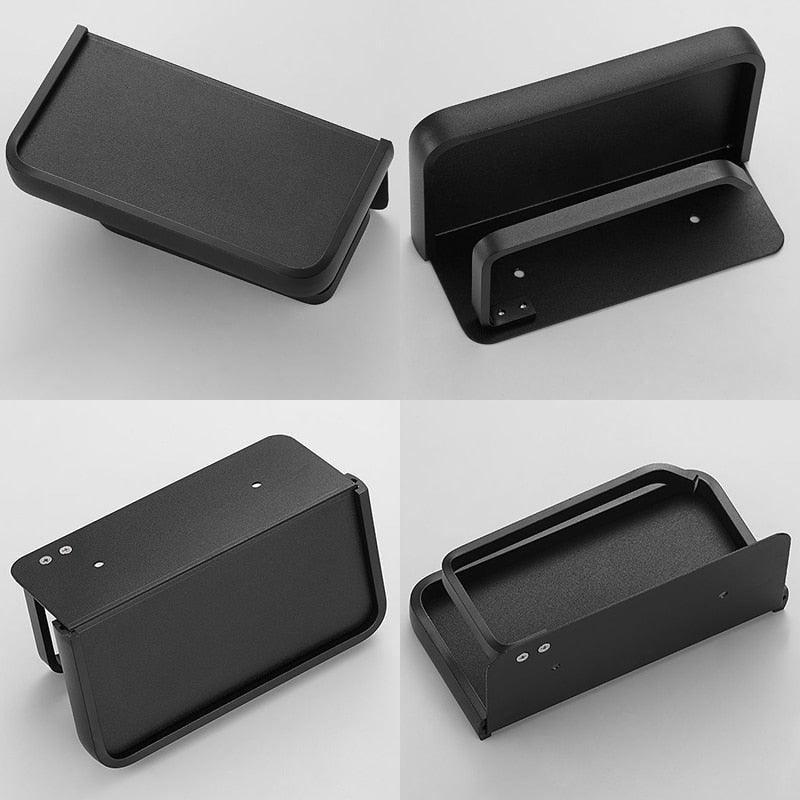 Black Toilet Paper Holder Multifunction Bathroom Storage Shelf Roll Paper Holder Toilet Paper Holder With Shelf Matte Black Toilet Paper Holder Toilet Paper Roll Holder Bathroom Adhesive Toilet Paper Holder