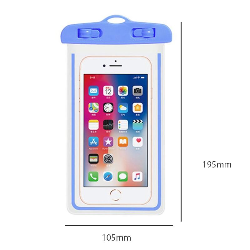 Black Universal Waterproof Phone Case Water Proof Bag Mobile Cover For iPhone 12 11 Pro Max 8 7 Waterproof Phone Bag Waterproof Phone Case With Lanyard for iPhone Case & Strap