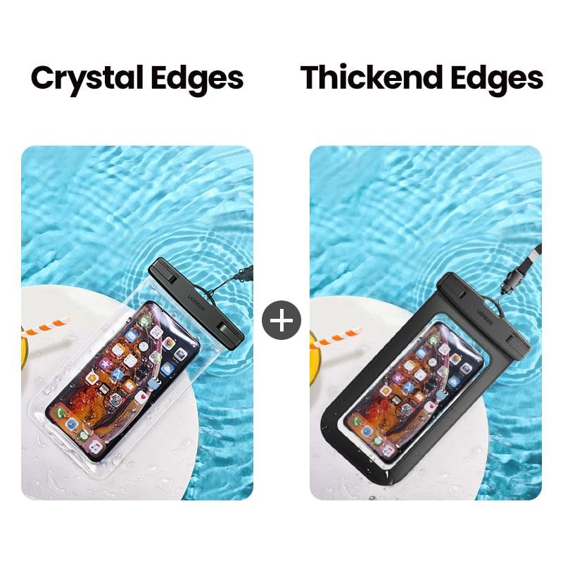 Black Waterproof Phone Case Bag For iPhone 14 13 12 Pro Max Swim Pouch For Universal Protective Phone Case Universal Waterproof Underwater Dustproof Touch Phone Case for iPhone