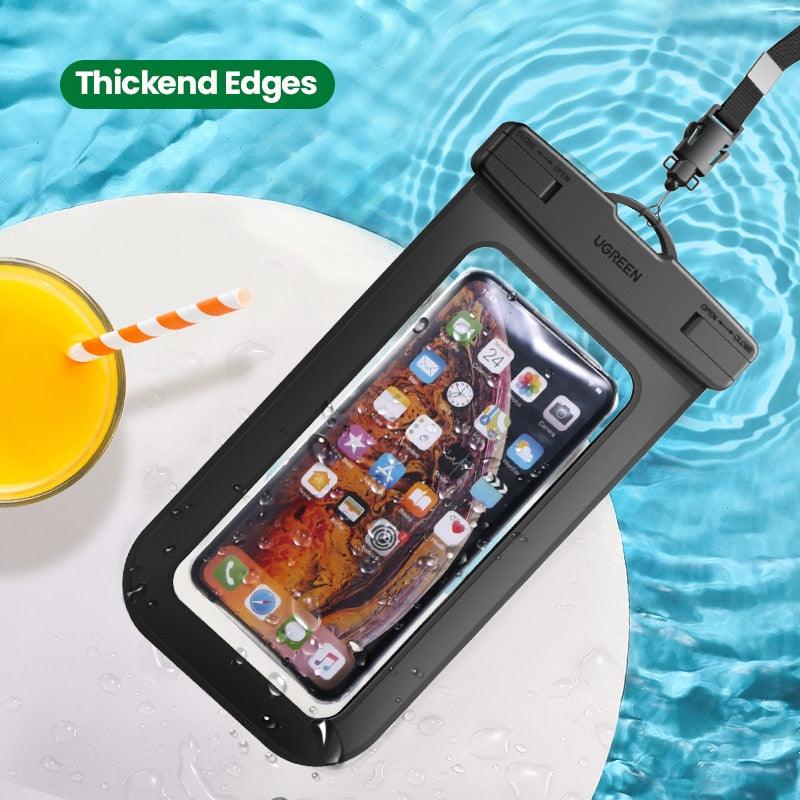 Black Waterproof Phone Case Bag For iPhone 14 13 12 Pro Max Swim Pouch For Universal Protective Phone Case Universal Waterproof Underwater Dustproof Touch Phone Case for iPhone