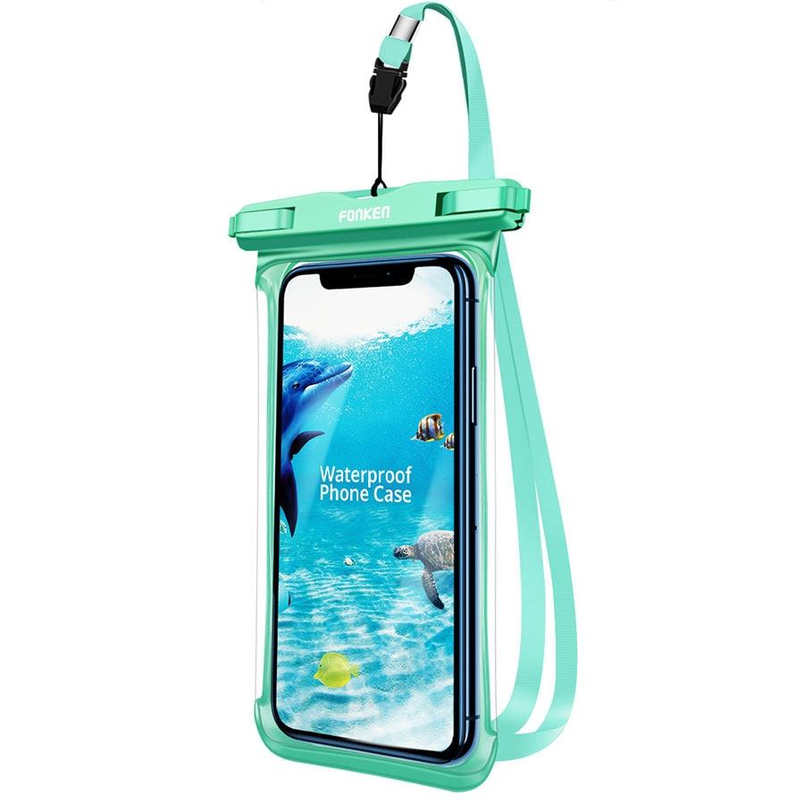 Black White Full View Waterproof Case for Phone Underwater Snow Transparent Swimming Pouch Big Mobile Phone Covers Waterproof Mobile Phone Case Underwater Waterproof Iphone Case