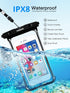 Black White Full View Waterproof Case for Phone Underwater Snow Transparent Swimming Pouch Big Mobile Phone Covers Waterproof Mobile Phone Case Underwater Waterproof Iphone Case