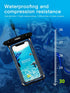 Black White Full View Waterproof Case for Phone Underwater Snow Transparent Swimming Pouch Big Mobile Phone Covers Waterproof Mobile Phone Case Underwater Waterproof Iphone Case