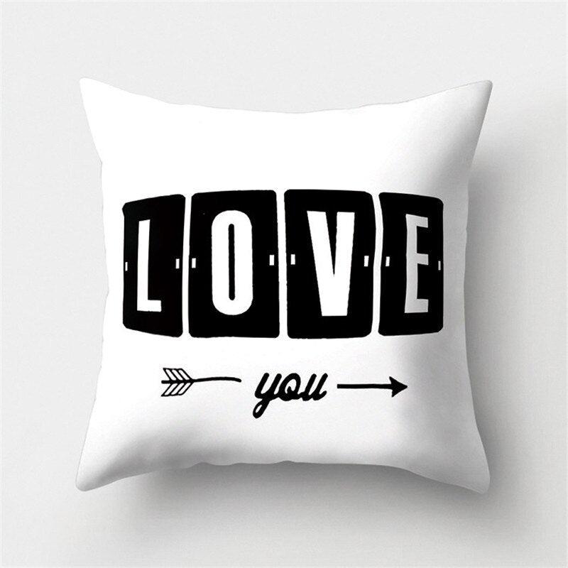 Black White Geometric Cushion Cover Pillowcase Sofa Cushions Decorative Pillow Covers Stripe Pattern Throw Pillow Case Daily Decorations Sofa Throw Pillow Case Cushion Covers Pillowcase Polyester Home Decor Pillow Cases 45x45CM