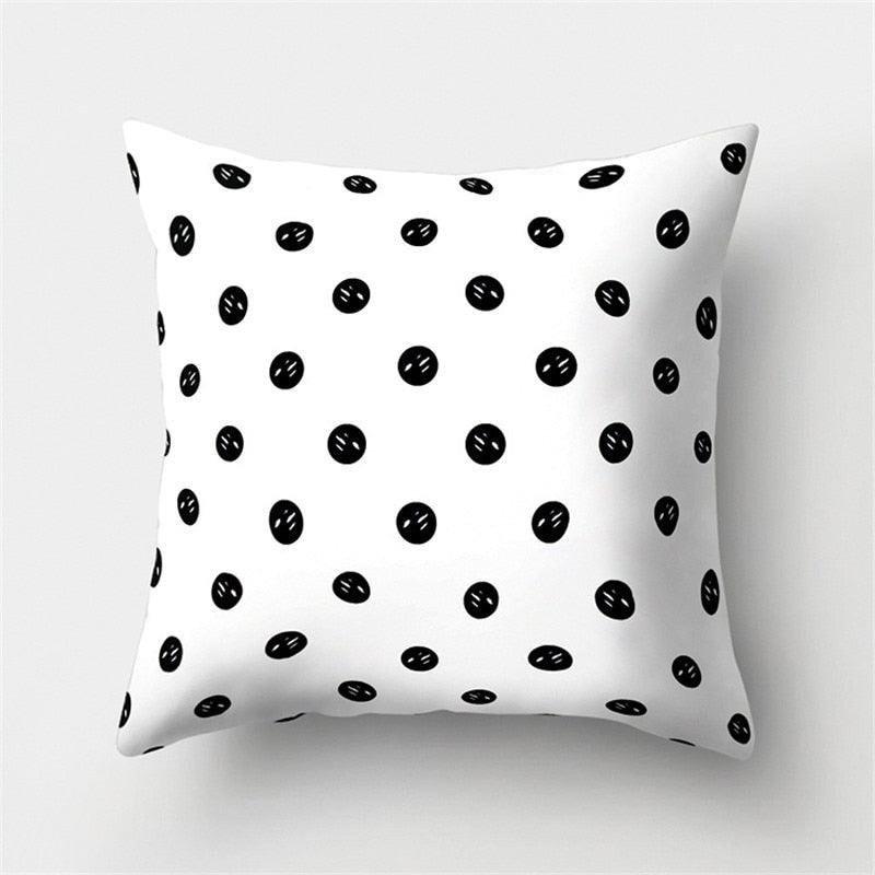 Black White Geometric Cushion Cover Pillowcase Sofa Cushions Decorative Pillow Covers Stripe Pattern Throw Pillow Case Daily Decorations Sofa Throw Pillow Case Cushion Covers Pillowcase Polyester Home Decor Pillow Cases 45x45CM