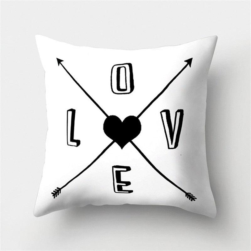 Black White Geometric Cushion Cover Pillowcase Sofa Cushions Decorative Pillow Covers Stripe Pattern Throw Pillow Case Daily Decorations Sofa Throw Pillow Case Cushion Covers Pillowcase Polyester Home Decor Pillow Cases 45x45CM