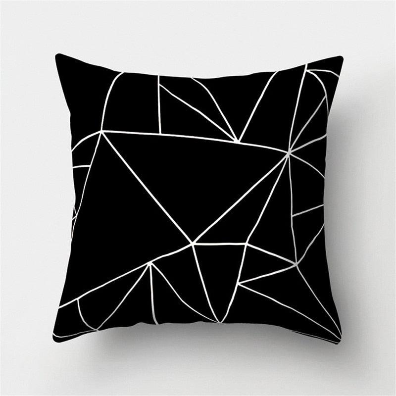 Black White Geometric Cushion Cover Pillowcase Sofa Cushions Decorative Pillow Covers Stripe Pattern Throw Pillow Case Daily Decorations Sofa Throw Pillow Case Cushion Covers Pillowcase Polyester Home Decor Pillow Cases 45x45CM