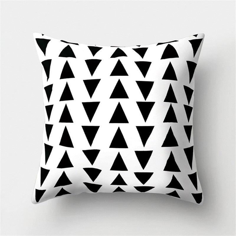 Black White Geometric Cushion Cover Pillowcase Sofa Cushions Decorative Pillow Covers Stripe Pattern Throw Pillow Case Daily Decorations Sofa Throw Pillow Case Cushion Covers Pillowcase Polyester Home Decor Pillow Cases 45x45CM