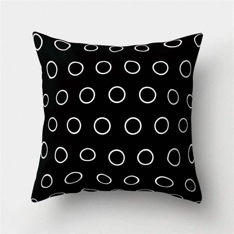 Black White Geometric Cushion Cover Pillowcase Sofa Cushions Decorative Pillow Covers Stripe Pattern Throw Pillow Case Daily Decorations Sofa Throw Pillow Case Cushion Covers Pillowcase Polyester Home Decor Pillow Cases 45x45CM