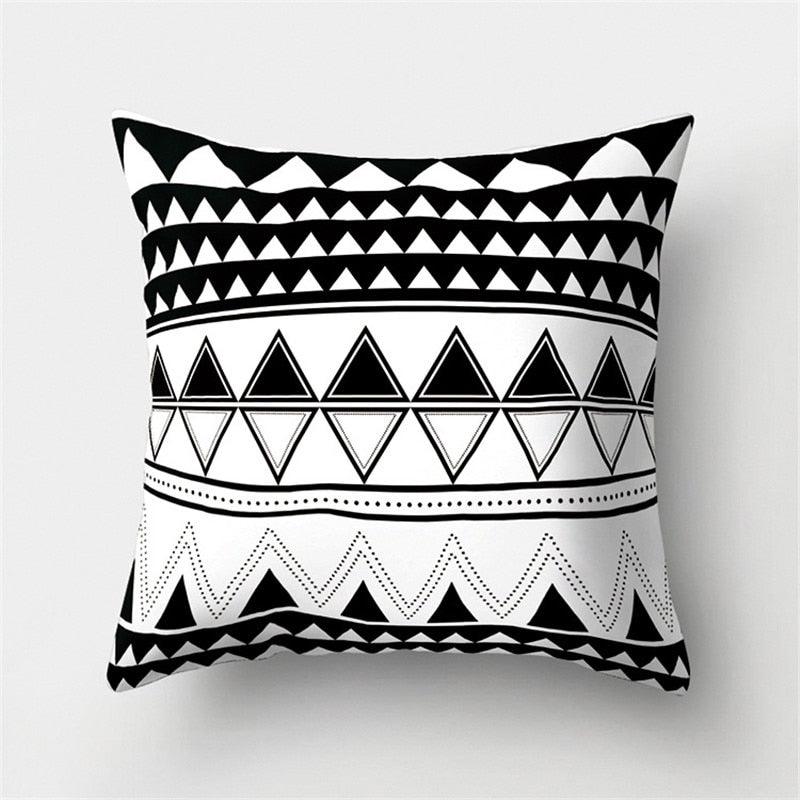 Black White Geometric Cushion Cover Pillowcase Sofa Cushions Decorative Pillow Covers Stripe Pattern Throw Pillow Case Daily Decorations Sofa Throw Pillow Case Cushion Covers Pillowcase Polyester Home Decor Pillow Cases 45x45CM