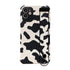 Black White Leopard Milk Pattern PU Leather Phone Case For iPhone 14 13 12 11 Pro XS MAX X XR 8 Plus Cover Hand Band Wrist Strap Women Leopard Pattern Clear Phone Case with Camera Protection Phone Protective Cover Modern Design Phone Cases