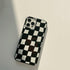 Black White Luxury Checkerboard Soft Phone Case For iPhone 14 13 12 11 Pro Max Mini X XR 7 8 Plus XS Shockproof Protective Cover Unisex Modern Phone Case Elegant Design