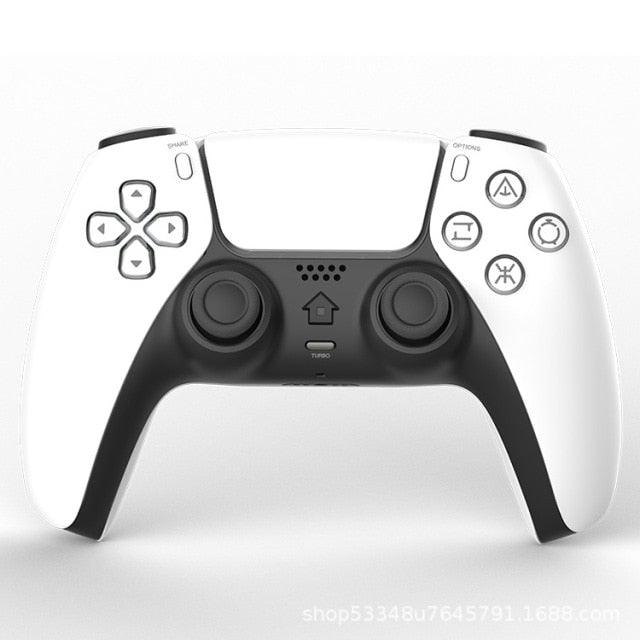 Black White Wireless Dual Sense Double Vibration Joystick Controller Compatible With PC Laptop For Gamers - STEVVEX Game - 221, all in one game controller, best quality joystick, bluetooth wireless gamepad, compatible with mobile phone, Controller For Mobile Phone, controller for pc, Dual sense controller, game, Game Pad, game pad for phone, Game Pads for phone, gamepad joystick, gamepads for mobile, joystick, joystick for games, perfect joystick - Stevvex.com