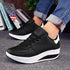 Black Women Sneakers Breathable Waterproof Ladies Sneaker Leather Casual Sport Casual Sports Flat Low Top Sneaker Lace-up Classic Girls Comfortable Women's Sneakers