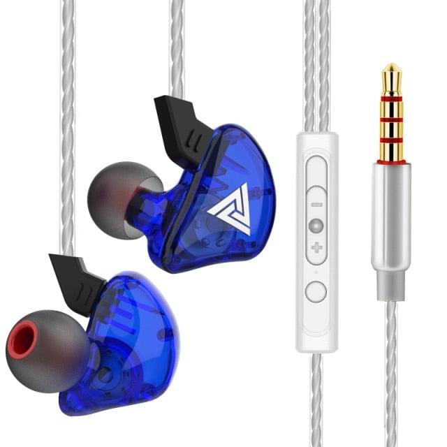 Blue Gaming Bass 3.5mm In-Ear Earphone Game Headset Noise Driver Gaming Earbuds Headset with Dual Mic Detachable & Built-in and Volume Control For Mobile Gaming PC  Cancelling Earbuds With Mic