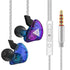 Blue Gaming Bass 3.5mm In-Ear Earphone Game Headset Noise Driver Gaming Earbuds Headset with Dual Mic Detachable & Built-in and Volume Control For Mobile Gaming PC  Cancelling Earbuds With Mic