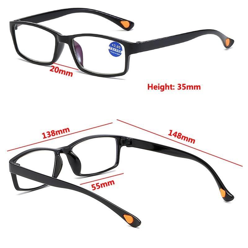 Blue Light Blocking Reading Glasses Men Anti Glar Eyeglasses Blue Film Diopter UV Protection Anti Blue Rays Anti Glare And Scratch Resistant Computer Reading Glasses +1.0 1.5 2.0 2.5 3.0 3.5 4.0