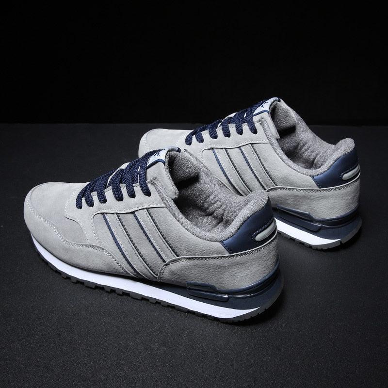 Blue Mens Casual Shoes Comfortable Sneakers Artificial Leather Male Spring Flats Trainers Outdoor Mens Casual Sports High Quality Sneaker Sport Walking Fashion Sneakers