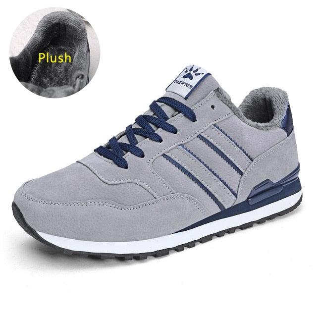 Blue Mens Casual Shoes Comfortable Sneakers Artificial Leather Male Spring Flats Trainers Outdoor Mens Casual Sports High Quality Sneaker Sport Walking Fashion Sneakers