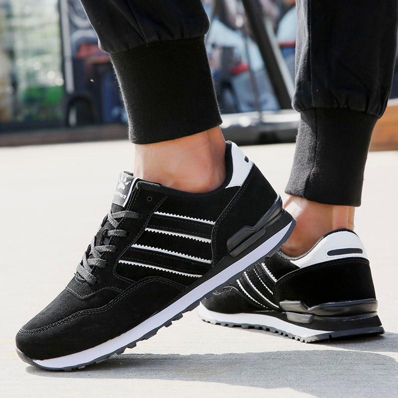 Blue Mens Casual Shoes Comfortable Sneakers Artificial Leather Male Spring Flats Trainers Outdoor Mens Casual Sports High Quality Sneaker Sport Walking Fashion Sneakers