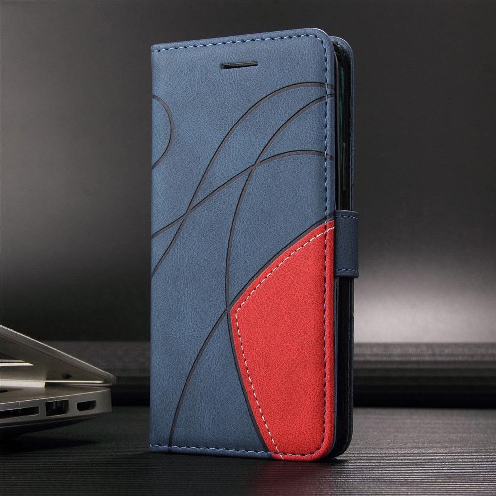 Blue PU Leather Wallet Flip Phone Case Cover For iPhone 13 Pro Max Case Leather Flip Cover iPhone 13 Pro Phone Case For  iPhone 12 Mini 14 11 8 7 6 6s Plus 5 5s Case