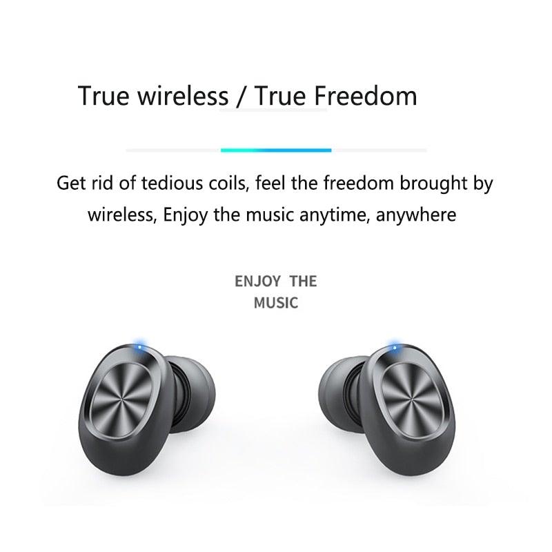 Bluetooth Earphones Wireless Headphones With Microphone Sports Waterproof Touch Control Wireless Headsets Earbuds Phone Updated Design with Industry Leading Sound & Improved Comfort, Long Wireless Range,