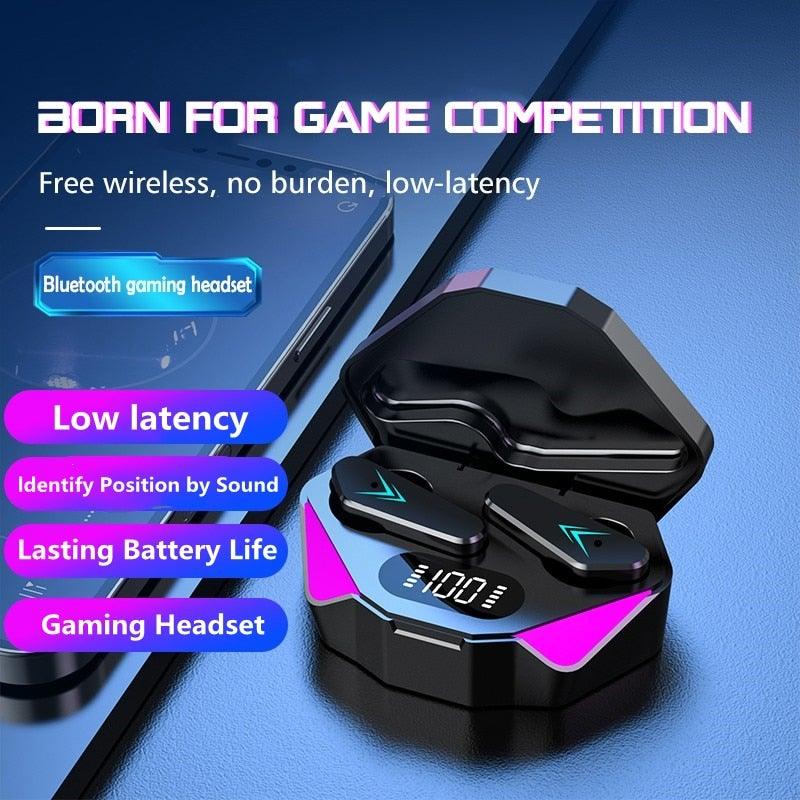 Bluetooth Game Headset Mobile Game 65ms Low Latency Chicken Winner True Wireless Earbuds with Mic Gaming Bluetooth Headphones Touch Control  Eating Competitive Stereo Noise Reduction Earphones With Mic