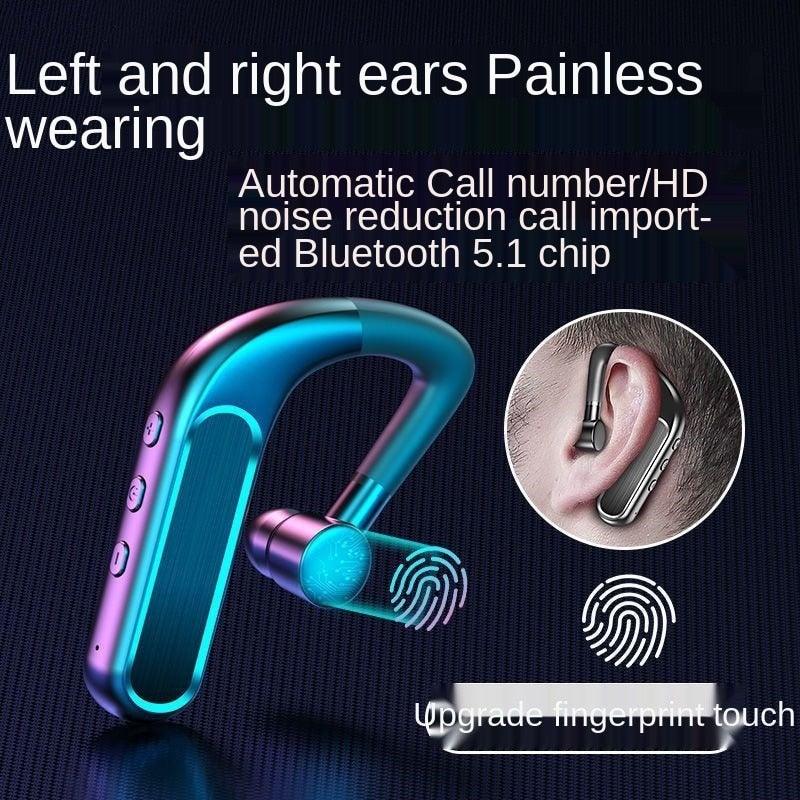 Bluetooth Headset Wireless Earpiece Bluetooth 5.0 Earphones Elegant Business Over Ear Headphones Noise Isolating Wireless Ergonomic Earbuds For Clear Calls Stereo Office Headset With Mic Black