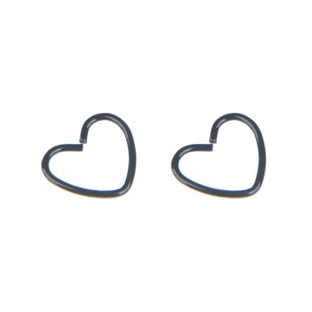 Body Jewelry Surgical Steel Heart Cartilage Tragus Piercings Heart-Shaped Ear Cartilage Ring Body Jewelry Cartilage Helix Ring Piercings Hoop Lip Nose Rings Orbital Ear Stud Helix Rook Snug Tragus Piercing Earrings Stainless Steel Jewelry 10*0.8 mm