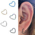 Body Jewelry Surgical Steel Heart Cartilage Tragus Piercings Heart-Shaped Ear Cartilage Ring Body Jewelry Cartilage Helix Ring Piercings Hoop Lip Nose Rings Orbital Ear Stud Helix Rook Snug Tragus Piercing Earrings Stainless Steel Jewelry 10*0.8 mm