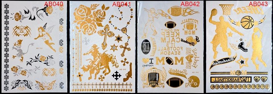 Body Tattoo Art Painting Stickers Glitter Gold Silver Temporary Waterproof Nontoxic Long Lasting Tattoos - STEVVEX Beauty - 103, Beauty, Body Tattoo, Fashion Tattoo, Gold Tattoo, Luxury Tattoo, Mens Tattoo, Silver Tattoo, Stylish Tattoo, Tattoo, Waterproof Tattoo, Womens Tattoo - Stevvex.com