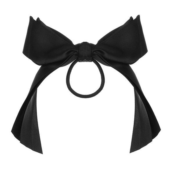 Bow-Knot Elastic Hair Bands Accessories Fashion Hair Band Long Ribbon Bow Ponytail Hair Tie Scrunchies Ponytail Holder Accessories for Women And Girls