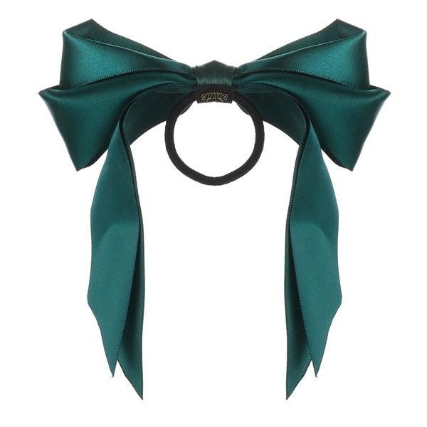 Bow-Knot Elastic Hair Bands Accessories Fashion Hair Band Long Ribbon Bow Ponytail Hair Tie Scrunchies Ponytail Holder Accessories for Women And Girls