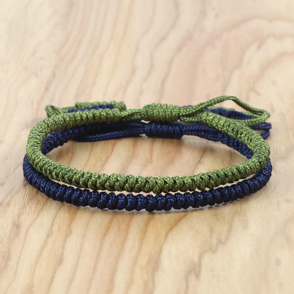 Braided Bracelets Men Women Handmade Woven Dark Blue Green Rope Bracelet Yoga Bangles Jewelry Couple Gifts Handmade Braided Unisex Friendship Bracelets Distance Matching Bracelet