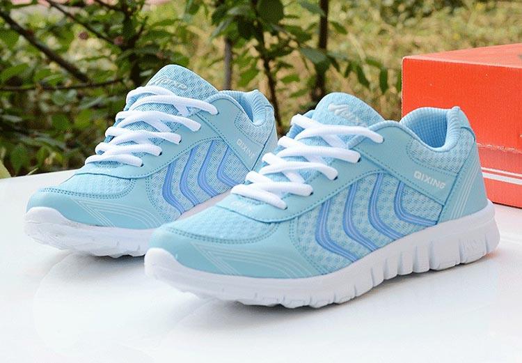 Breathable Fashion Women Sneakers White Women Casual Shoes Athletic Road Running Mesh Breathable Casual Sneakers Lace Up Comfort Sports Student Fashion Tennis Sneakers