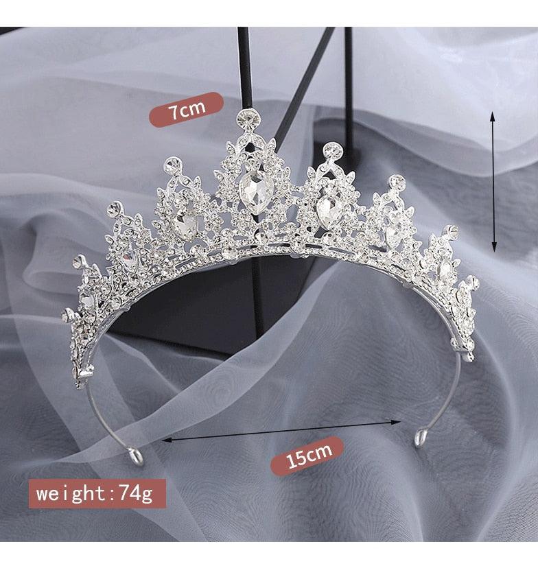 Bridal Crown Fashion Exquisite Wedding Hair Band Jewelry Queen Wedding Alloy Headdress Hair Ornaments Crown Gift  Silver Tiara Crowns Crystal Headband Princess Rhinestone Crown Bride Headbands Bridal Wedding Prom Birthday Party Hair Accessories