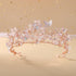 Bridal Crown Pearl Rhinestone Crown Tiara Butterfly Hairband Wedding Hair Accessories Princess Crown Bride Tiaras  Bridal Headpiece Gold Retro Crown Crystal Wedding Headpiece