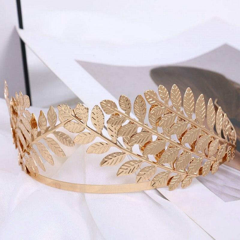 Bridal Hair Comb Greek Roman Goddess Olive Leaf Branch Headband Crown Headdress Bride Wedding Headband Jewelry Goddess Headband Metallic Gold Leaf Branch Crown Hair Band Wedding Tiara Hair Accessories