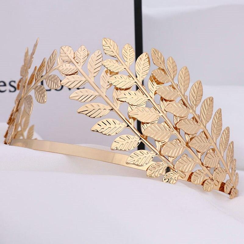 Bridal Hair Comb Greek Roman Goddess Olive Leaf Branch Headband Crown Headdress Bride Wedding Headband Jewelry Goddess Headband Metallic Gold Leaf Branch Crown Hair Band Wedding Tiara Hair Accessories